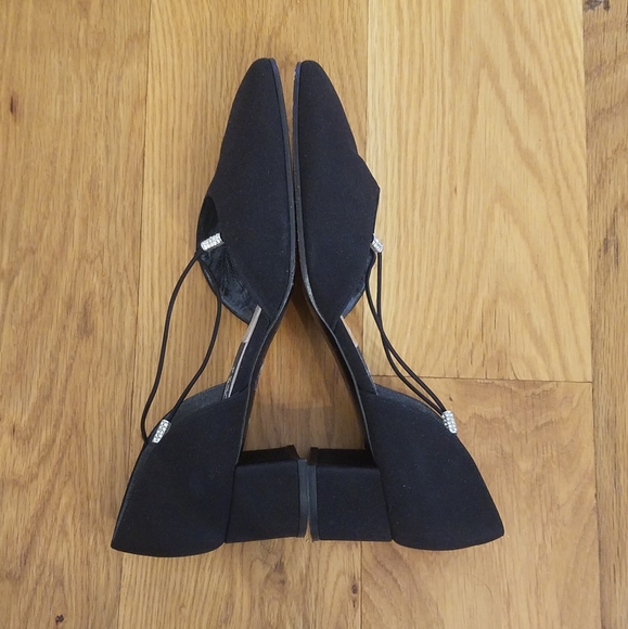 Stuart Weitzman block heels with rhinestone accents - Picture 5 of 7